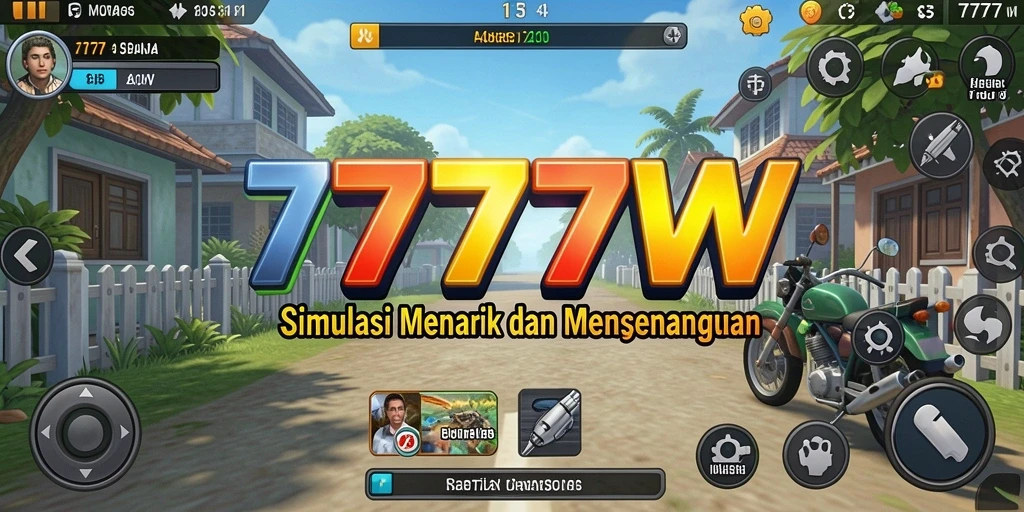 Tampilan menarik gameplay 7777W dengan elemen simulasi yang interaktif.