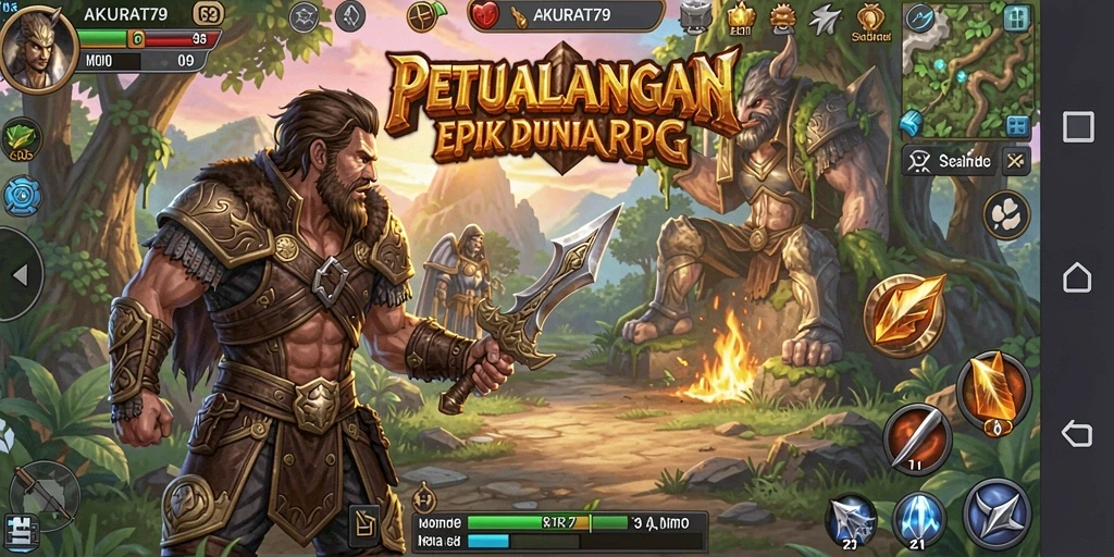 Screenshot gameplay <strong>AKURAT79</strong> menampilkan aksi pertarungan mendebarkan dan grafis menawan.