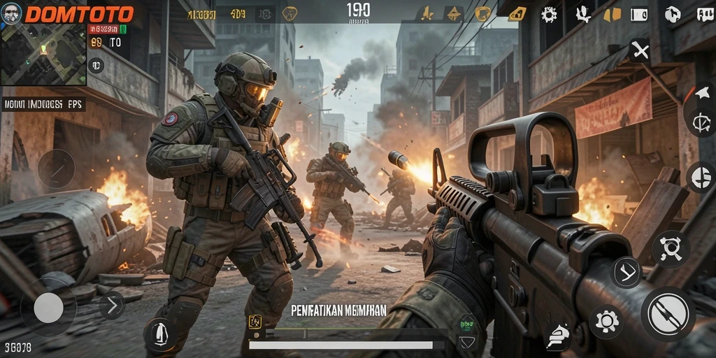 Menampilkan aksi seru dan grafis menawan dari gameplay FPS.