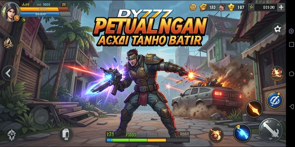 Tangkapan layar menampilkan pertempuran epik di DY777.