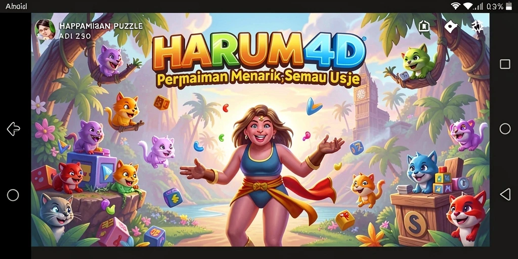 Screenshot gameplay HARUM4D menampilkan tantangan puzzle yang mengesankan.