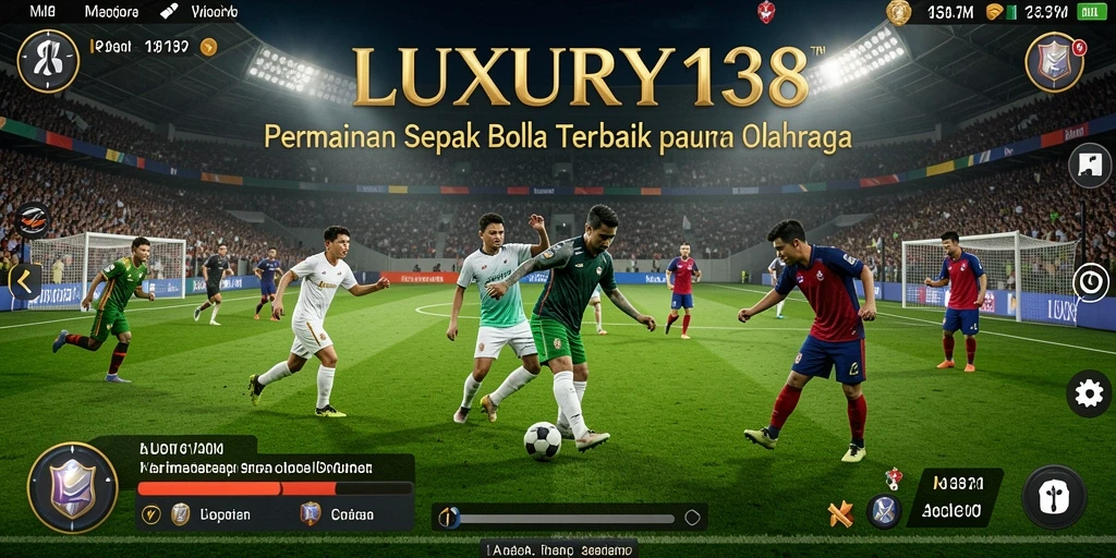 Tampilan layar permainan Sepak Bola LUXURY138 yang mendebarkan.