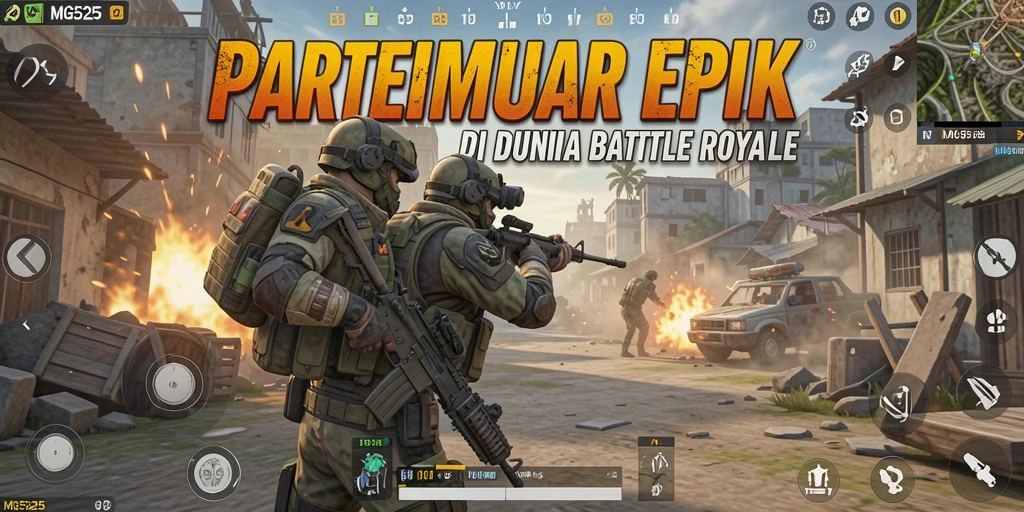 Gameplay seru MG525 dengan aksi Battle Royale yang intens.