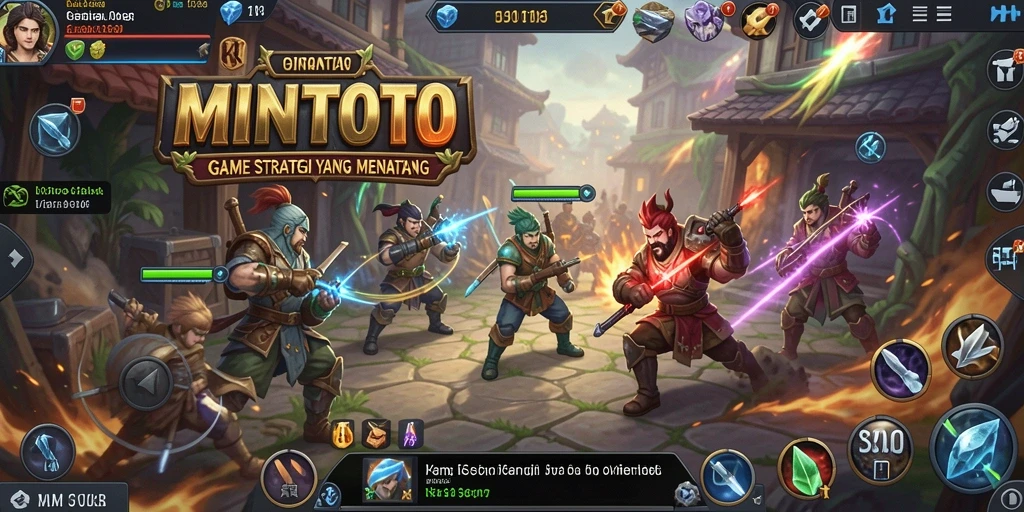 Gambar menunjukkan aksi gameplay strategis dalam MINTOTO.