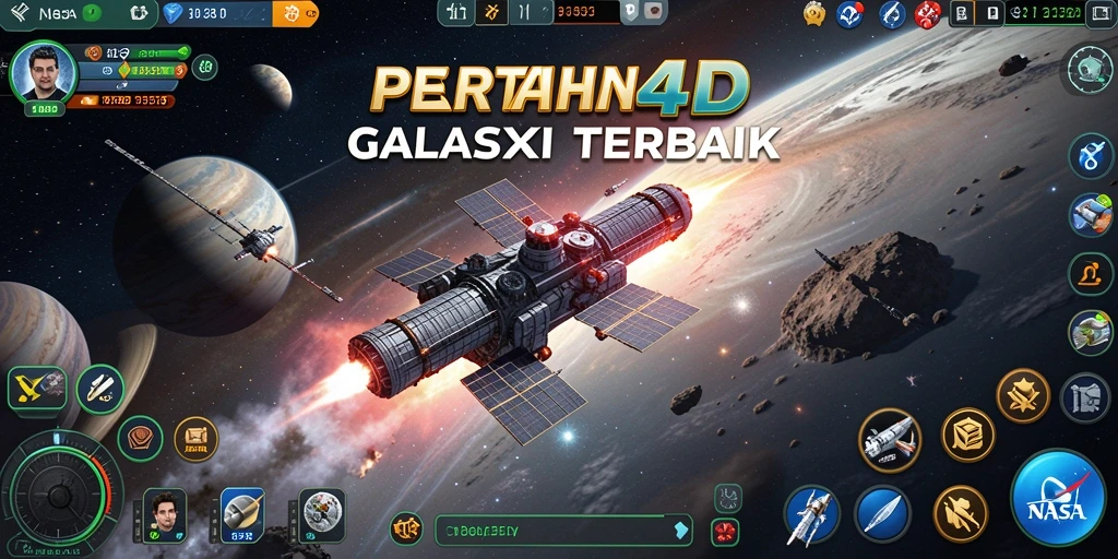 Screenshot gameplay dari NASA4D menampilkan aksi strategi Tower Defense.