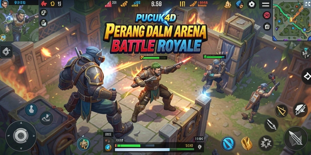 Tangkapan layar menampilkan aksi mendebarkan dalam game Battle Royale.