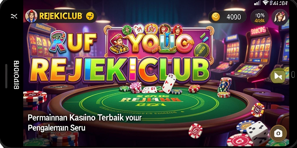 Screenshot gameplay REJEKICLUB yang menampilkan suasana kasino yang mencengangkan.