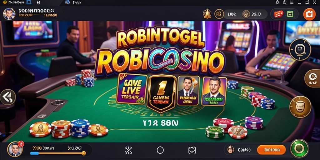 Tampilan gameplay Live Casino yang memukau di ROBINTOGEL.