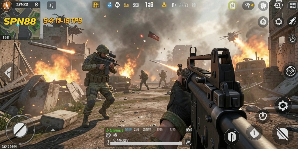 Screenshot gameplay SPN88 yang menampilkan aksi mendebarkan dalam pertarungan TPS.