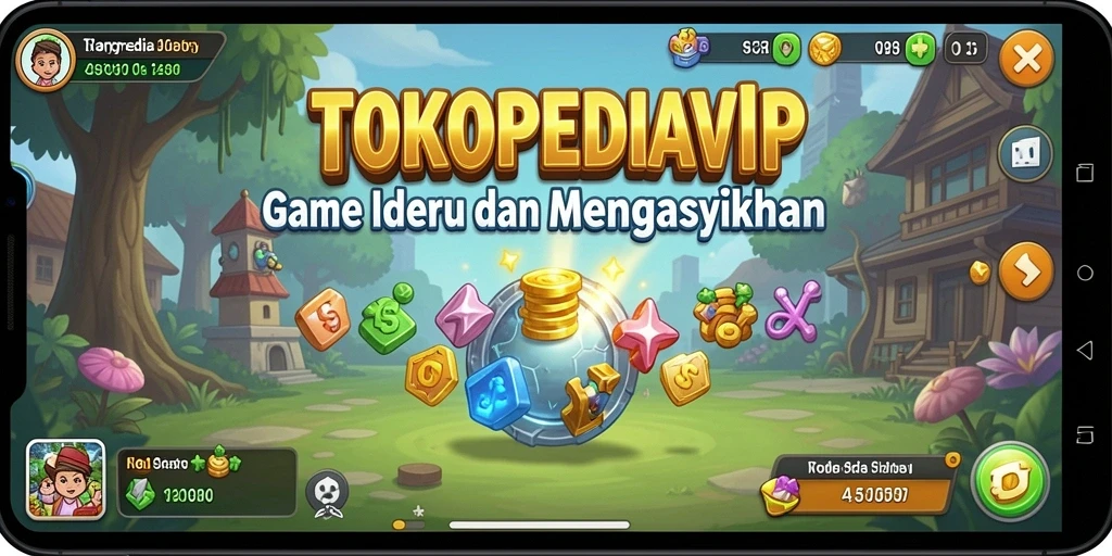 Screenshot menunjukkan gameplay santai dan menarik TOKOPEDIAVIP.